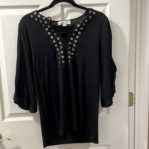 Michael Kora Medium Black Blouse